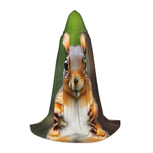 HJLUUFT Lustiger Eichhörnchen-Umhang mit Kapuze für Teenager, Halloween-Umhang, Kostüm, Maskerade-Kleid, Cosplay-Kostüm HJLUUFT Lustiger Eichhörnchen-Umhang mit Kapuze für Teenager, Halloween-Umhang, Kostüm, Maskerade-Kleid, Cosplay-Kostüm von HJLUUFT