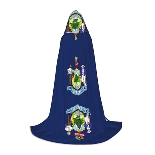 HJLUUFT Maine State Flag Teenager Kapuzenumhang Halloween Umhang Kostüm Maskerade Kleid Cosplay Kostüm HJLUUFT Maine State Flag Teenager Kapuzenumhang Halloween Umhang Kostüm Maskerade Kleid Cosplay Kostüm von HJLUUFT