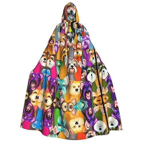 HJLUUFT Oil Süßer Schnauzer-Hunde-Aufdruck, Halloween-Kapuzenumhang, Königin, König, Robe, Outfit, Renaissance, Mittelalter Kapuzenumhang Kostüm HJLUUFT Oil Süßer Schnauzer-Hunde-Aufdruck, Halloween-Kapuzenumhang, Königin, König, Robe, Outfit, Renaissance, Mittelalter Kapuzenumhang Kostüm von HJLUUFT
