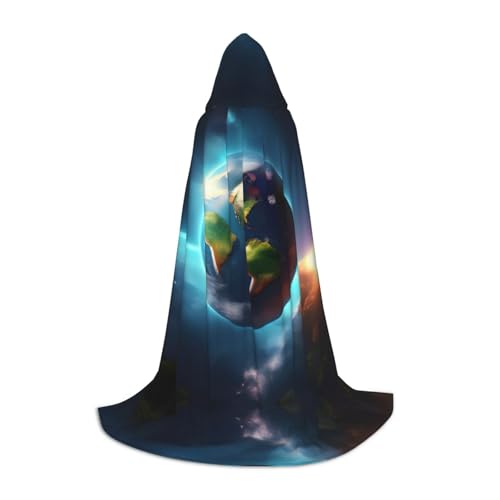 HJLUUFT Planet Teenager Kapuzenumhang Halloween Umhang Langer Umhang Kostüm Maskerade Kleid Cosplay Kostüm von HJLUUFT