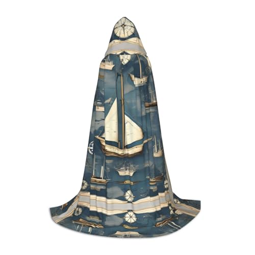 HJLUUFT Renaissance-Umhang mit Kapuze, nautisches Segelboot-Karten-Druck, Halloween, Mittelalter-Kostüm, Cosplay, langer Umhang für Damen und Herren HJLUUFT Renaissance-Umhang mit Kapuze, nautisches Segelboot-Karten-Druck, Halloween, Mittelalter-Kostüm, Cosplay, langer Umhang für Damen und Herren von HJLUUFT