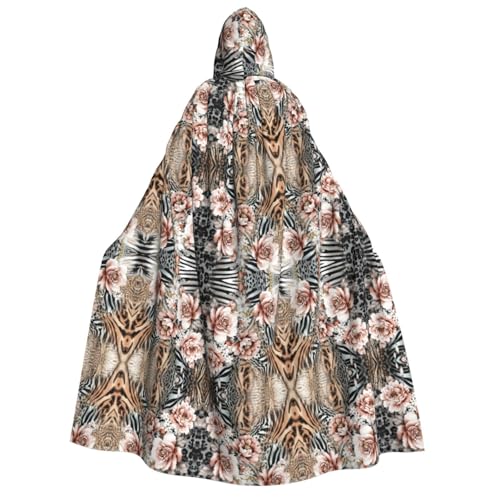 HJLUUFT Rosafarbener Umhang mit Kapuze, Leopardenmuster, lang, Halloween, Weihnachten, Kostüme, Mittelalter, Renaissance, Wikingerkönigs-Umhang HJLUUFT Rosafarbener Umhang mit Kapuze, Leopardenmuster, lang, Halloween, Weihnachten, Kostüme, Mittelalter, Renaissance, Wikingerkönigs-Umhang von HJLUUFT