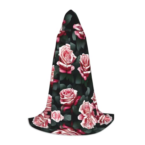 HJLUUFT Rosenblüte vieler Fans Teenager Kapuzenumhang Halloween Umhang langer Umhang Kostüm Maskerade Kleid Cosplay Kostüm von HJLUUFT
