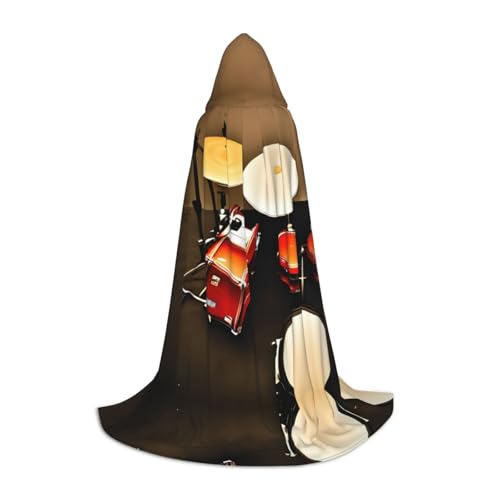 HJLUUFT Schlagzeug-Set, Standarddruck, Zauberer-Kapuzenmantel für Erwachsene, Halloween-Umhang, Kostüme, Kapuzenumhang, Maskerade HJLUUFT Schlagzeug-Set, Standarddruck, Zauberer-Kapuzenmantel für Erwachsene, Halloween-Umhang, Kostüme, Kapuzenumhang, Maskerade von HJLUUFT