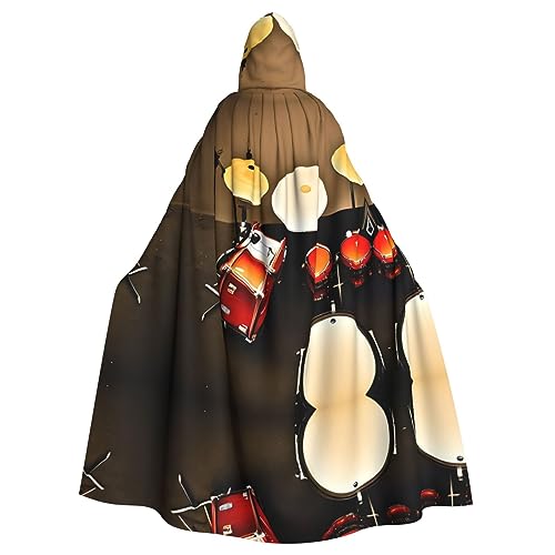 HJLUUFT Schlagzeug-Set, Standarddruck, mittelalterlicher Kapuzenumhang für Erwachsene, Renaissance, langer Umhang für Herren, Cosplay, Kostüme, Halloween HJLUUFT Schlagzeug-Set, Standarddruck, mittelalterlicher Kapuzenumhang für Erwachsene, Renaissance, langer Umhang für Herren, Cosplay, Kostüme, Halloween von HJLUUFT