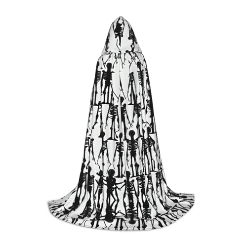 HJLUUFT Schwarzer Blumen-Totenkopf-Umhang mit Kapuze für Teenager, Halloween, langer Umhang, Kostüm, Maskerade-Kleid, Cosplay-Kostüm HJLUUFT Schwarzer Blumen-Totenkopf-Umhang mit Kapuze für Teenager, Halloween, langer Umhang, Kostüm, Maskerade-Kleid, Cosplay-Kostüm von HJLUUFT