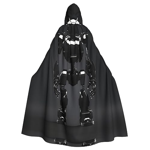 HJLUUFT Schwarzer Roboteraufdruck, Kapuzenumhang, Umhang, Mittelalter-Kostüm, Halloween, Halloween, Weihnachten HJLUUFT Schwarzer Roboteraufdruck, Kapuzenumhang, Umhang, Mittelalter-Kostüm, Halloween, Halloween, Weihnachten von HJLUUFT