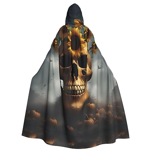HJLUUFT Sonnenblumen-Halloween-Kostüm, Totenkopf-Druck, Kapuzenumhang, Mittelalter-Kostüm, Halloween, volle Länge, Halloween-Weihnachtskostüm HJLUUFT Sonnenblumen-Halloween-Kostüm, Totenkopf-Druck, Kapuzenumhang, Mittelalter-Kostüm, Halloween, volle Länge, Halloween-Weihnachtskostüm von HJLUUFT