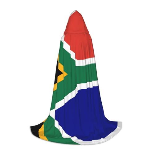HJLUUFT Südafrikanische Flagge Teenager Kapuzenumhang Halloween Umhang Kostüm Maskerade Kleid Cosplay Kostüm von HJLUUFT