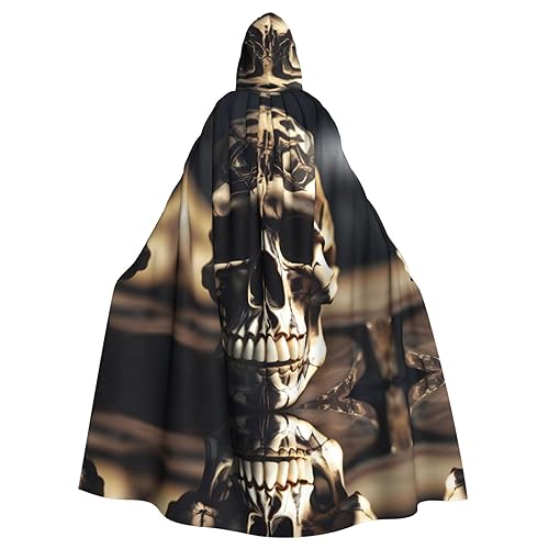 HJLUUFT Totenkopf-Umhang, Rock-Roll, Skelett-Knochen-Druck, Kapuzenumhang, Mittelalter-Kostüm, Halloween, Halloween, Weihnachten HJLUUFT Totenkopf-Umhang, Rock-Roll, Skelett-Knochen-Druck, Kapuzenumhang, Mittelalter-Kostüm, Halloween, Halloween, Weihnachten von HJLUUFT