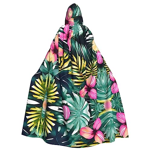 HJLUUFT Tropischer Sommer-Umhang mit hawaiianischer Blume, Palmenblätter, Uni, Renaissance, Kapuzenumhang, langer Umhang für Halloween, Cosplay-Kostüme HJLUUFT Tropischer Sommer-Umhang mit hawaiianischer Blume, Palmenblätter, Uni, Renaissance, Kapuzenumhang, langer Umhang für Halloween, Cosplay-Kostüme von HJLUUFT