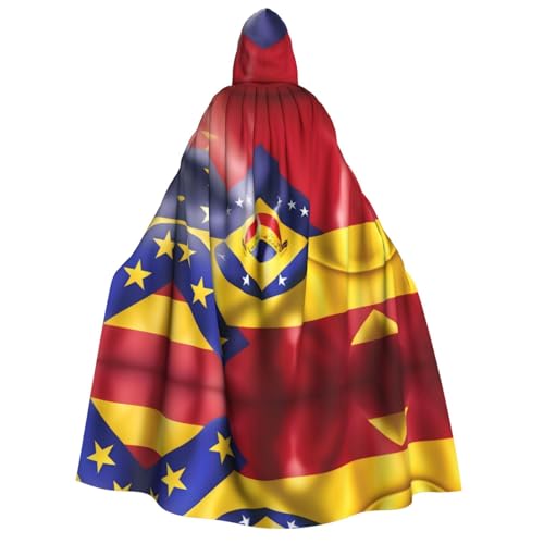 HJLUUFT Umhang mit Flagge von Venezuela, langer Kapuzenumhang, Halloween, Weihnachten, Kostüme, Mittelalterliche Renaissance, Wikingerkönigs-Umhang HJLUUFT Umhang mit Flagge von Venezuela, langer Kapuzenumhang, Halloween, Weihnachten, Kostüme, Mittelalterliche Renaissance, Wikingerkönigs-Umhang von HJLUUFT