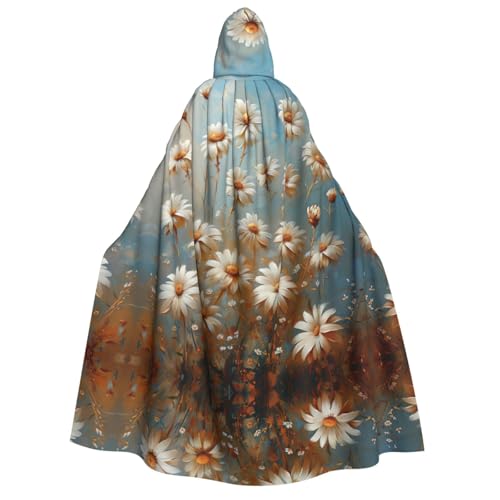 HJLUUFT Umhang mit Gänseblümchen, Ölgemälde, langer Umhang mit Kapuze, Umhang für Halloween, Weihnachten, Mittelalter, Renaissance, Wikingerkönigs-Umhang HJLUUFT Umhang mit Gänseblümchen, Ölgemälde, langer Umhang mit Kapuze, Umhang für Halloween, Weihnachten, Mittelalter, Renaissance, Wikingerkönigs-Umhang von HJLUUFT