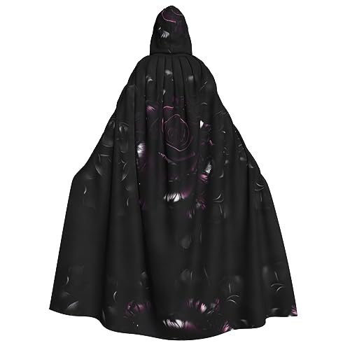 HJLUUFT Umhang mit Gothic-Rosen-Druck, langer Kapuzenumhang für Halloween, Weihnachten, Kostüme, Mittelalter, Renaissance, Wikingerkönigs-Umhang HJLUUFT Umhang mit Gothic-Rosen-Druck, langer Kapuzenumhang für Halloween, Weihnachten, Kostüme, Mittelalter, Renaissance, Wikingerkönigs-Umhang von HJLUUFT