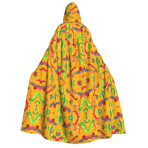 HJLUUFT Umhang mit Kaktus-Hut und Chili-Pfeffer-Druck, Kapuze, Kragen, Umhang, Mittelalter-Renaissance, Wikinger-Könige-Umhang, Halloween, Cosplay-Kostüm HJLUUFT Umhang mit Kaktus-Hut und Chili-Pfeffer-Druck, Kapuze, Kragen, Umhang, Mittelalter-Renaissance, Wikinger-Könige-Umhang, Halloween, Cosplay-Kostüm von HJLUUFT