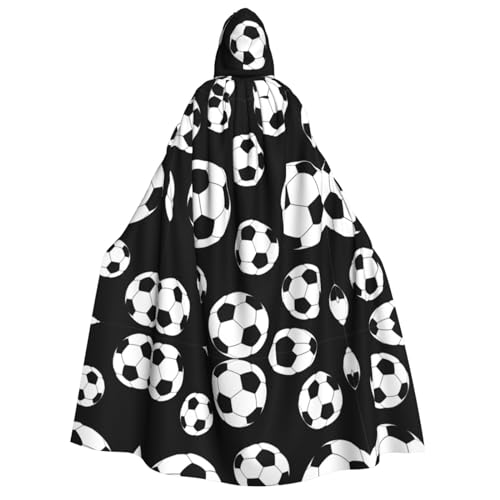 HJLUUFT Umhang mit Kapuze, Kragen, Fußball, Mittelalter, Renaissance, Wikinger, Könige, Umhang, Halloween, Cosplay-Kostüm, Schwarz HJLUUFT Umhang mit Kapuze, Kragen, Fußball, Mittelalter, Renaissance, Wikinger, Könige, Umhang, Halloween, Cosplay-Kostüm, Schwarz von HJLUUFT