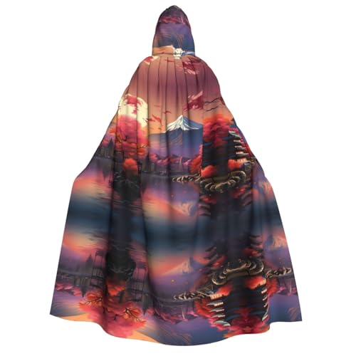 HJLUUFT Umhang mit Kapuze, Motiv: Japanischer Berg Fuji, Landschaftsdruck, lang, Halloween, Weihnachten, Kostüme, Mittelalterliche Renaissance, Wikingerkönigs-Umhang HJLUUFT Umhang mit Kapuze, Motiv: Japanischer Berg Fuji, Landschaftsdruck, lang, Halloween, Weihnachten, Kostüme, Mittelalterliche Renaissance, Wikingerkönigs-Umhang von HJLUUFT