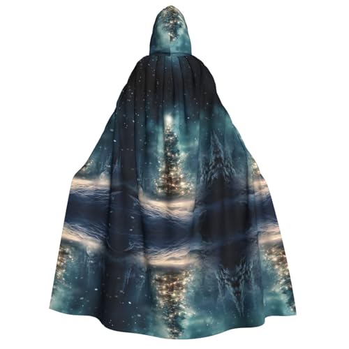 HJLUUFT Umhang mit Kapuze, Weihnachtsbaum, Schnee, lang, für Halloween, Weihnachten, Mittelalter, Renaissance, Wikingerkönigs-Umhang HJLUUFT Umhang mit Kapuze, Weihnachtsbaum, Schnee, lang, für Halloween, Weihnachten, Mittelalter, Renaissance, Wikingerkönigs-Umhang von HJLUUFT