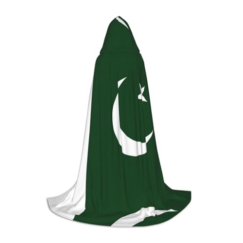 HJLUUFT Umhang mit Kapuze für Teenager, Motiv: Flagge Pakistans, Halloween, langer Umhang, Kostüm, Maskerade-Kleid, Cosplay-Kostüm HJLUUFT Umhang mit Kapuze für Teenager, Motiv: Flagge Pakistans, Halloween, langer Umhang, Kostüm, Maskerade-Kleid, Cosplay-Kostüm von HJLUUFT