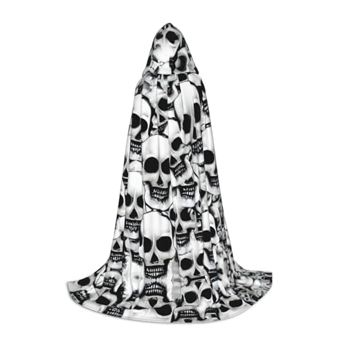 HJLUUFT Umhang mit Kapuze für viele mexikanische Totenköpfe, Halloween, langer Umhang, Maskerade-Kleid, Cosplay-Kostüm HJLUUFT Umhang mit Kapuze für viele mexikanische Totenköpfe, Halloween, langer Umhang, Maskerade-Kleid, Cosplay-Kostüm von HJLUUFT