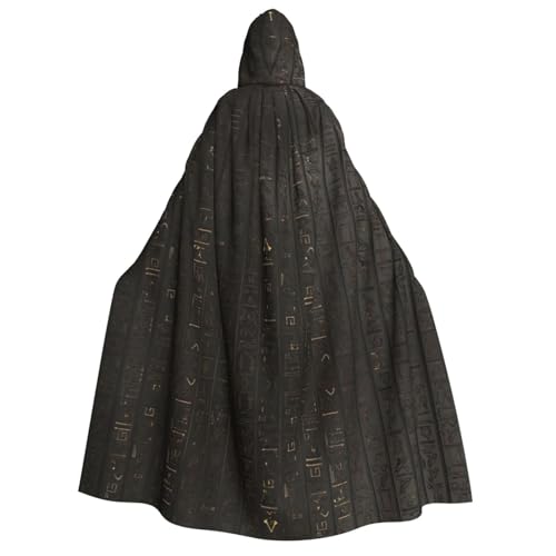 HJLUUFT Umhang mit Kapuze im antiken ägyptischen Hieroglyphen-Druck, lang, Halloween, Weihnachten, Kostüme, Mittelalterliche Renaissance, Wikingerkönigs-Umhang HJLUUFT Umhang mit Kapuze im antiken ägyptischen Hieroglyphen-Druck, lang, Halloween, Weihnachten, Kostüme, Mittelalterliche Renaissance, Wikingerkönigs-Umhang von HJLUUFT