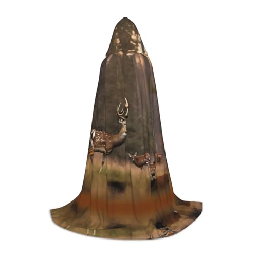HJLUUFT Umhang mit Kapuze und Hirschjagd, Renaissance, Halloween, Mittelalter-Kostüm, Cosplay, langer Umhang für Damen und Herren HJLUUFT Umhang mit Kapuze und Hirschjagd, Renaissance, Halloween, Mittelalter-Kostüm, Cosplay, langer Umhang für Damen und Herren von HJLUUFT