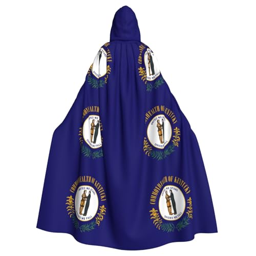 HJLUUFT Umhang mit Kapuze und Kentucky-Staatsflagge, Mittelalter-Kostüm, Halloween, Halloween, Weihnachten HJLUUFT Umhang mit Kapuze und Kentucky-Staatsflagge, Mittelalter-Kostüm, Halloween, Halloween, Weihnachten von HJLUUFT