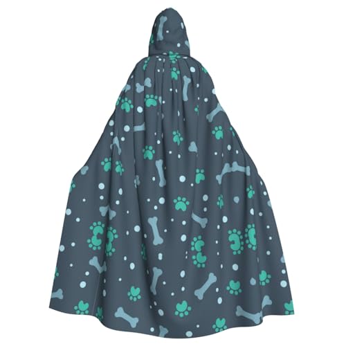 HJLUUFT Umhang mit Kapuze und Knochen und Hundekrallen, Mittelalter-Kostüm, Halloween, volle Länge, Halloween, Weihnachten HJLUUFT Umhang mit Kapuze und Knochen und Hundekrallen, Mittelalter-Kostüm, Halloween, volle Länge, Halloween, Weihnachten von HJLUUFT