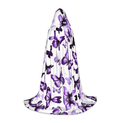 HJLUUFT Umhang mit Kapuze und Schmetterlings-Druck, Renaissance, Halloween, Mittelalter-Kostüm, Cosplay, langer Umhang für Damen und Herren HJLUUFT Umhang mit Kapuze und Schmetterlings-Druck, Renaissance, Halloween, Mittelalter-Kostüm, Cosplay, langer Umhang für Damen und Herren von HJLUUFT