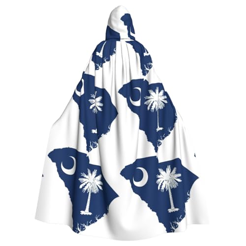 HJLUUFT Umhang mit Kapuze und Südcarolina-Flagge, Umhang, Mittelalter-Kostüm, Halloween, Halloween, Weihnachten HJLUUFT Umhang mit Kapuze und Südcarolina-Flagge, Umhang, Mittelalter-Kostüm, Halloween, Halloween, Weihnachten von HJLUUFT