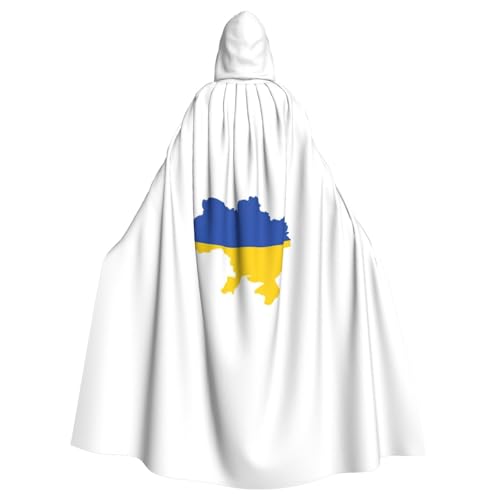 HJLUUFT Umhang mit Kapuze und Ukraine-Flagge, Umhang, Mittelalter-Kostüm, Halloween, Halloween, Weihnachten HJLUUFT Umhang mit Kapuze und Ukraine-Flagge, Umhang, Mittelalter-Kostüm, Halloween, Halloween, Weihnachten von HJLUUFT