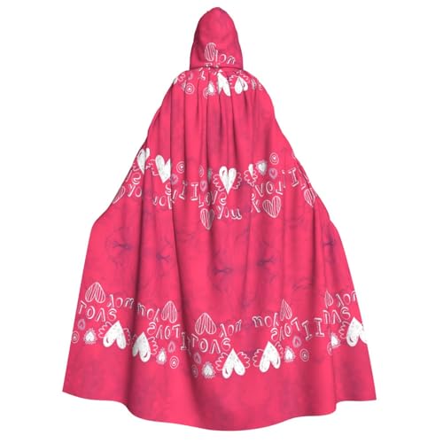 HJLUUFT Umhang mit Kapuze zum Valentinstag, Herzaufdruck, lang, Halloween, Weihnachten, Kostüme, Mittelalter, Renaissance, Wikingerkönigs-Umhang HJLUUFT Umhang mit Kapuze zum Valentinstag, Herzaufdruck, lang, Halloween, Weihnachten, Kostüme, Mittelalter, Renaissance, Wikingerkönigs-Umhang von HJLUUFT