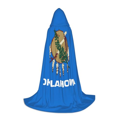 HJLUUFT Umhang mit Oklahoma Staatsflagge, Renaissance-Umhang mit Kapuze für Damen und Herren, mittelalterliches Ritter-Outfit, Gothic, Uni HJLUUFT Umhang mit Oklahoma Staatsflagge, Renaissance-Umhang mit Kapuze für Damen und Herren, mittelalterliches Ritter-Outfit, Gothic, Uni von HJLUUFT