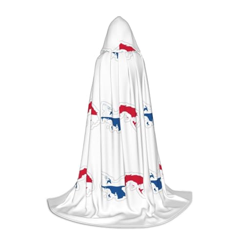 HJLUUFT Umhang mit Panama-Flagge, Renaissance-Umhang, mit Kapuze, Halloween, Mittelalter-Kostüm, Cosplay, langer Umhang für Damen und Herren von HJLUUFT