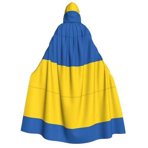 HJLUUFT Umhang mit Ukraine-Flagge, langer Kapuzenumhang, Halloween, Weihnachten, Kostüme, Mittelalterliche Renaissance, Wikingerkönigs-Umhang HJLUUFT Umhang mit Ukraine-Flagge, langer Kapuzenumhang, Halloween, Weihnachten, Kostüme, Mittelalterliche Renaissance, Wikingerkönigs-Umhang von HJLUUFT