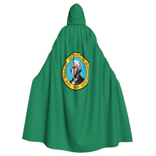 HJLUUFT Umhang mit Washington-Flagge, Umhang, Mittelalter-Kostüm, Halloween, Halloween, Weihnachten HJLUUFT Umhang mit Washington-Flagge, Umhang, Mittelalter-Kostüm, Halloween, Halloween, Weihnachten von HJLUUFT