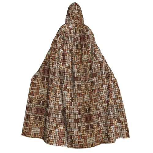 HJLUUFT Umhang mit Weinkork-Druck, Kapuze, Kragen, Umhang, Mittelalter, Renaissance, Wikinger, Könige, Umhang, Halloween, Cosplay-Kostüm HJLUUFT Umhang mit Weinkork-Druck, Kapuze, Kragen, Umhang, Mittelalter, Renaissance, Wikinger, Könige, Umhang, Halloween, Cosplay-Kostüm von HJLUUFT