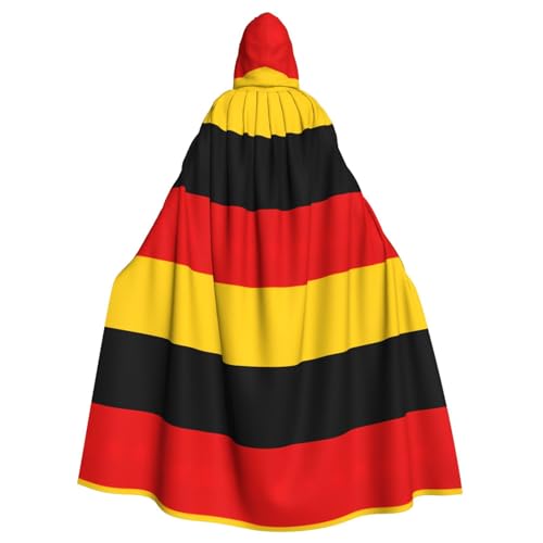 HJLUUFT Umhang mit deutscher Flagge, Kapuzenumhang, Mittelalter-Kostüm, Halloween, Halloween, Weihnachten HJLUUFT Umhang mit deutscher Flagge, Kapuzenumhang, Mittelalter-Kostüm, Halloween, Halloween, Weihnachten von HJLUUFT