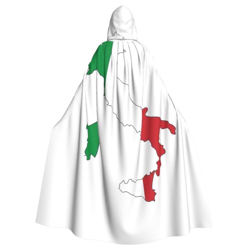 HJLUUFT Umhang mit italienischer Flagge, mit Kapuze, Umhang, Mittelalter-Kostüm, Halloween, Halloween, Weihnachten HJLUUFT Umhang mit italienischer Flagge, mit Kapuze, Umhang, Mittelalter-Kostüm, Halloween, Halloween, Weihnachten von HJLUUFT