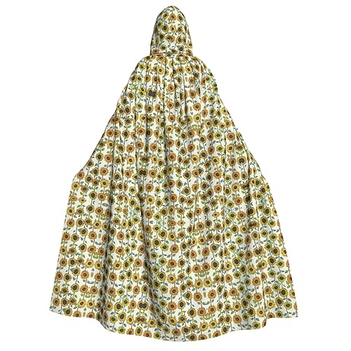 HJLUUFT Umhang mit romantischem Sonnenblumen-Druck, langer Kapuzenumhang, Halloween, Weihnachten, Kostüme, Mittelalter-Renaissance, Wikingerkönigs-Umhang HJLUUFT Umhang mit romantischem Sonnenblumen-Druck, langer Kapuzenumhang, Halloween, Weihnachten, Kostüme, Mittelalter-Renaissance, Wikingerkönigs-Umhang von HJLUUFT