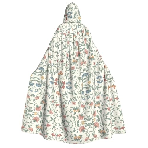 HJLUUFT Umhang mit rosa Blumen und Blättern, langer Kapuzenumhang für Halloween, Weihnachten, Kostüme, Mittelalter, Renaissance, Wikingerkönigs-Umhang HJLUUFT Umhang mit rosa Blumen und Blättern, langer Kapuzenumhang für Halloween, Weihnachten, Kostüme, Mittelalter, Renaissance, Wikingerkönigs-Umhang von HJLUUFT