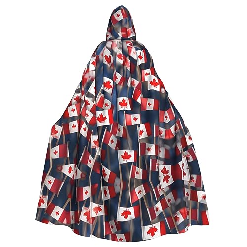 HJLUUFT Umhang mit vielen kleinen kanadischen Flaggen, Uni, Renaissance, Kapuzenumhang, langer Umhang für Halloween, Cosplay-Kostüme HJLUUFT Umhang mit vielen kleinen kanadischen Flaggen, Uni, Renaissance, Kapuzenumhang, langer Umhang für Halloween, Cosplay-Kostüme von HJLUUFT
