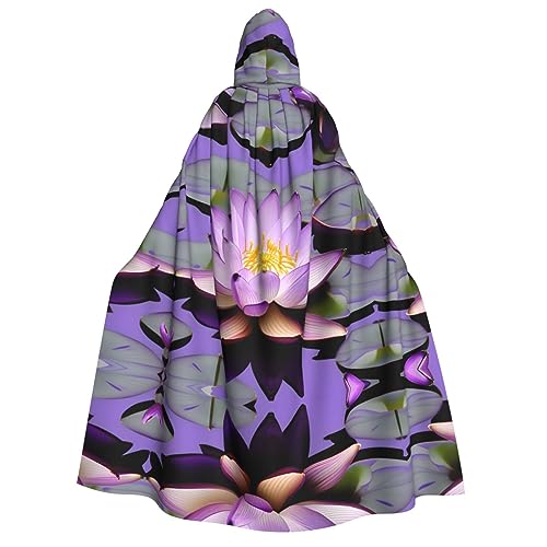 HJLUUFT Umhang mit violettem Lotusblütendruck, langer Umhang mit Kapuze, Halloween, Weihnachten, Kostüme, Mittelalter, Renaissance, Wikingerkönigs-Umhang HJLUUFT Umhang mit violettem Lotusblütendruck, langer Umhang mit Kapuze, Halloween, Weihnachten, Kostüme, Mittelalter, Renaissance, Wikingerkönigs-Umhang von HJLUUFT