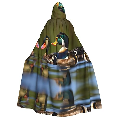 HJLUUFT Umhang mit zwei Stockenten und Enten bedruckt, langer Umhang mit Kapuze, Umhang für Halloween, Weihnachten, Mittelalter, Renaissance, Wikingerkönigs-Umhang HJLUUFT Umhang mit zwei Stockenten und Enten bedruckt, langer Umhang mit Kapuze, Umhang für Halloween, Weihnachten, Mittelalter, Renaissance, Wikingerkönigs-Umhang von HJLUUFT