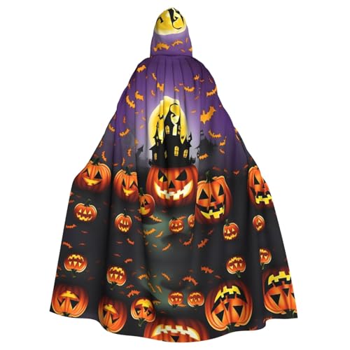 HJLUUFT Uni Renaissance-Umhang mit Kapuze "Happy Halloween Day", langer Umhang für Halloween, Cosplay-Kostüme HJLUUFT Uni Renaissance-Umhang mit Kapuze "Happy Halloween Day", langer Umhang für Halloween, Cosplay-Kostüme von HJLUUFT