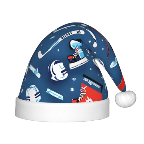 HJLUUFT Weihnachtsmütze mit Eishockey-Aufdruck für Weihnachten, Neujahr, Partyzubehör, Weihnachtsmütze HJLUUFT Weihnachtsmütze mit Eishockey-Aufdruck für Weihnachten, Neujahr, Partyzubehör, Weihnachtsmütze von HJLUUFT