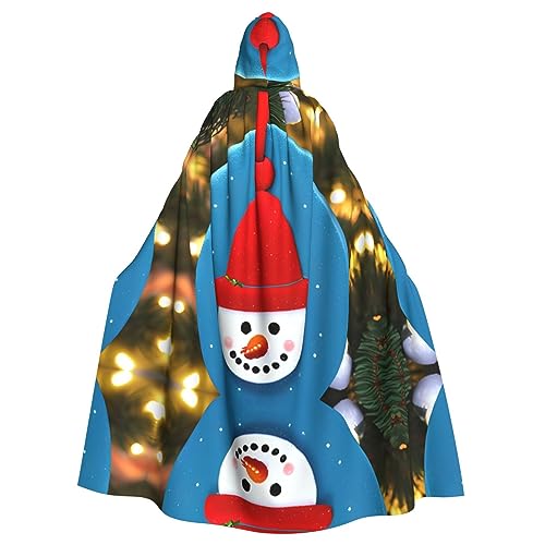 HJLUUFT Weihnachtsumhang mit Schneemann-Druck, Umhang, Mittelalter-Kostüm, Halloween, volle Länge, Halloween-Weihnachtskostüm HJLUUFT Weihnachtsumhang mit Schneemann-Druck, Umhang, Mittelalter-Kostüm, Halloween, volle Länge, Halloween-Weihnachtskostüm von HJLUUFT