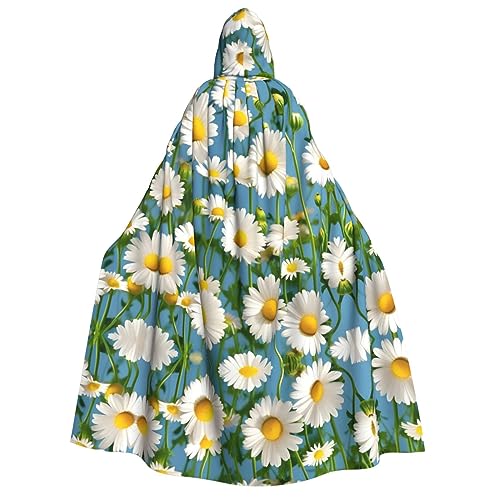 HJLUUFT Weißer kleiner Blumendruck Halloween Kapuzenumhang Königin König Robe Outfit Renaissance Mittelalter Kapuzenumhang Kostüm HJLUUFT Weißer kleiner Blumendruck Halloween Kapuzenumhang Königin König Robe Outfit Renaissance Mittelalter Kapuzenumhang Kostüm von HJLUUFT