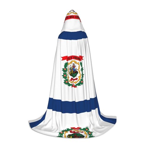 HJLUUFT West-Virginia-Staatsflagge, Teenager, Kapuzenumhang, Halloween-Umhang, langes Umhang, Kostüm, Maskerade-Kleid, Cosplay-Kostüm HJLUUFT West-Virginia-Staatsflagge, Teenager, Kapuzenumhang, Halloween-Umhang, langes Umhang, Kostüm, Maskerade-Kleid, Cosplay-Kostüm von HJLUUFT