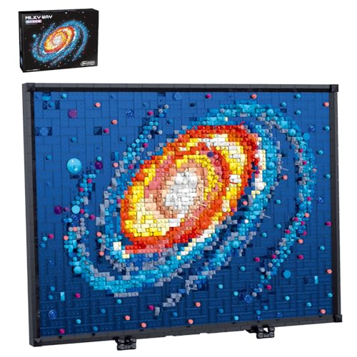 HJPLPXH Milky Way Galaxy Micro Mini Baustein Kunstmodell, Mini Ziegelsteine Sets Kreative Jungen Mädchen Erwachsene (2438PCS) von HJPLPXH